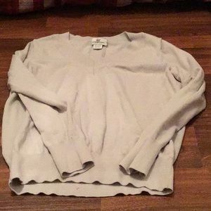 Light gray VV sweater Vneck